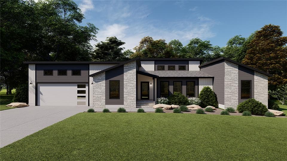 Aquarius ranch hero, elevation, and exterior home features