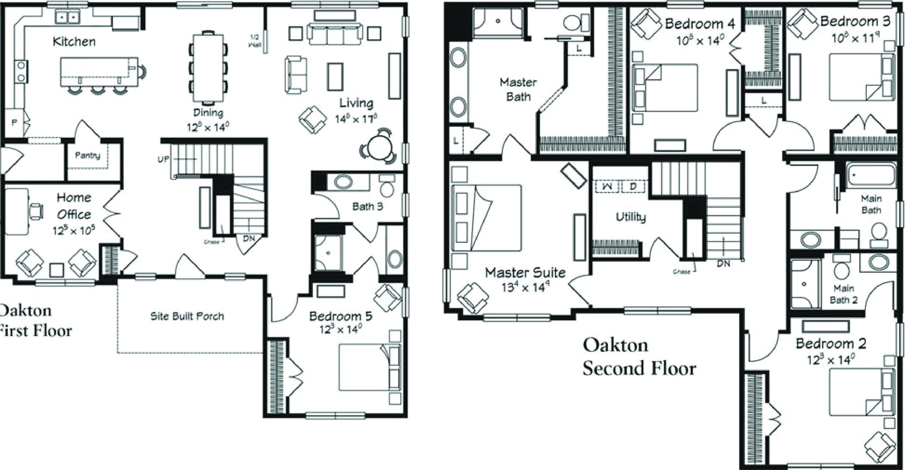 Oakton floor plan home features
