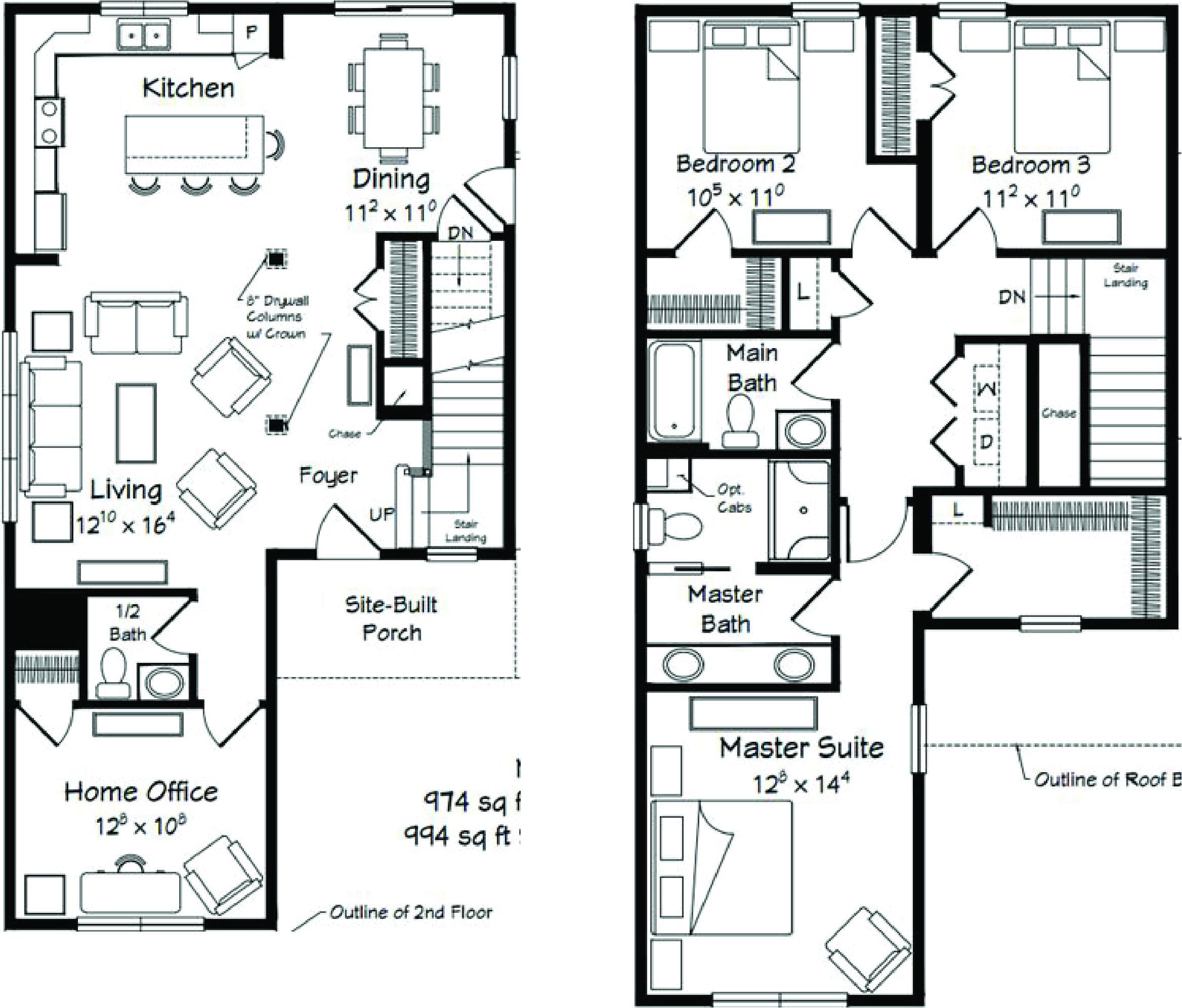 Marigold floor plan home features