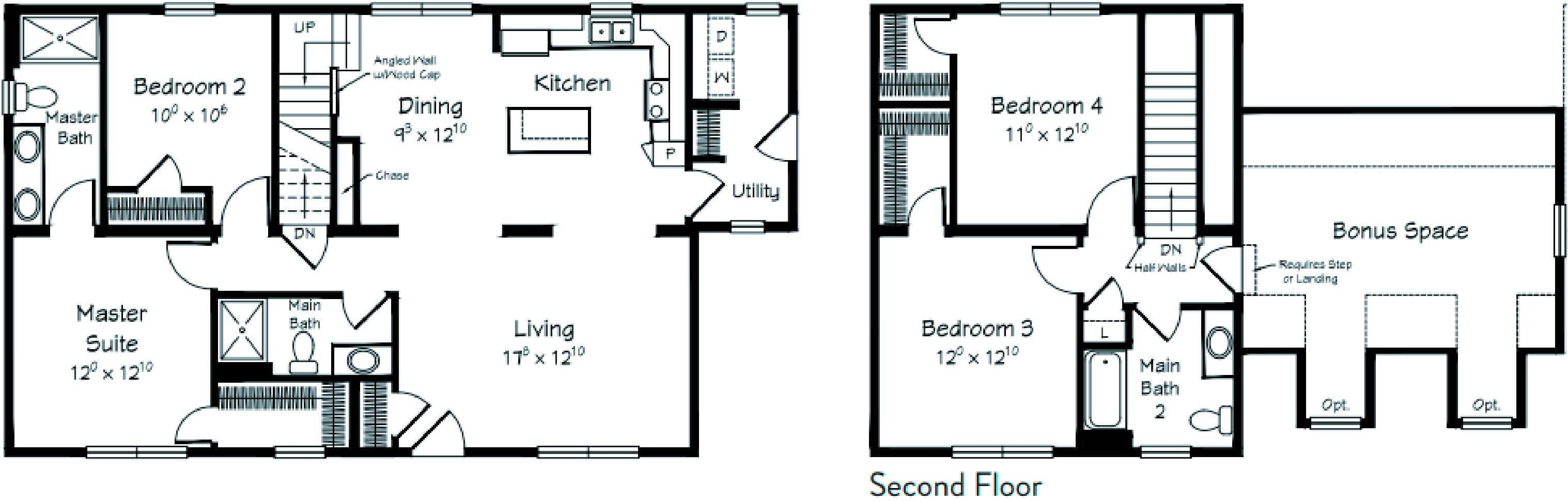 Fairfax floor plan home features