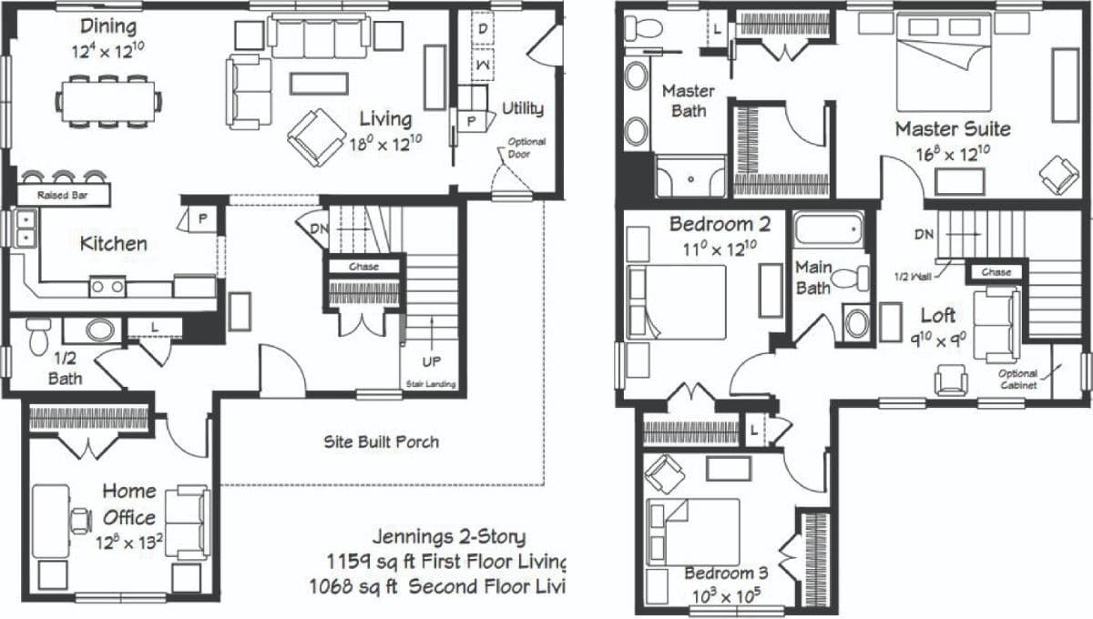 Jennings floor plan home features