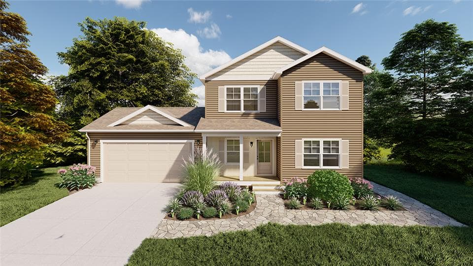 Ferndale two story hero, elevation, and exterior home features