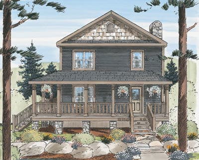 Blue ridge two story hero, elevation, and exterior home features
