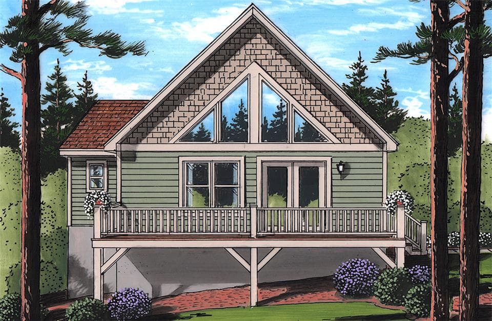 Old bennington ii chalet hero, elevation, and exterior home features