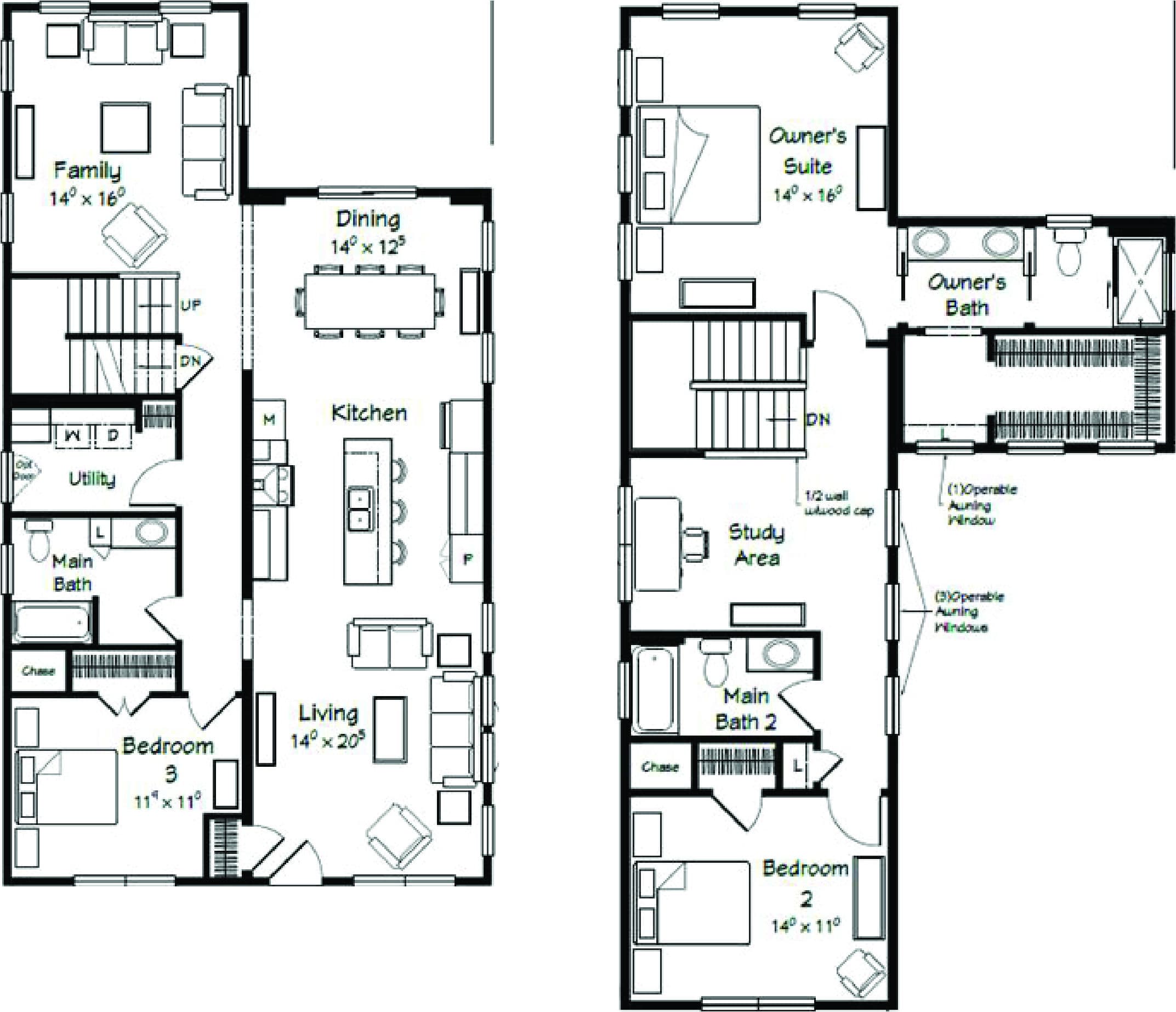 Jasmine two story floor plan home features