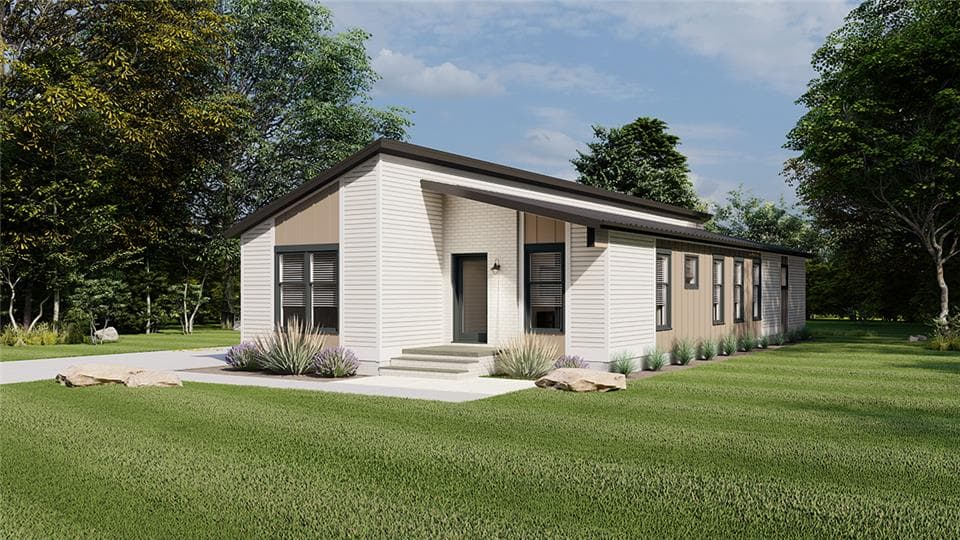 Ethos ranch 30' hero, elevation, and exterior home features